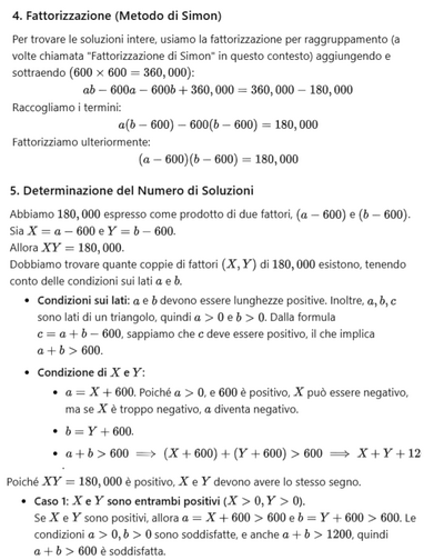 Traingoli rettangoli con lati interi 2