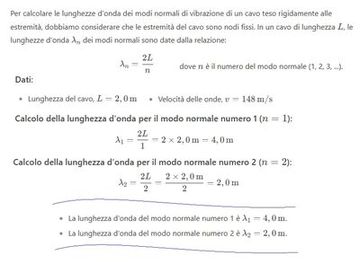 Lunghezze d'onda modi normali 1 & 2