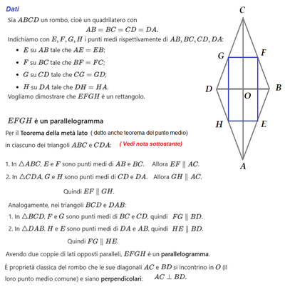 Dimostrazione rettangolo in rombo 1