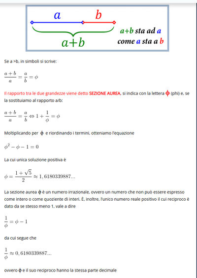 NUMERO AUREO   L'In    [www.infinitoteatrodelcosmo.it]