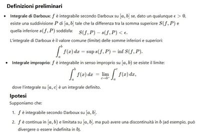Integrale secondo Darboux e int improprio 1a