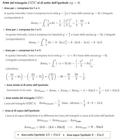 Equazione rette e triangolo e aree 3