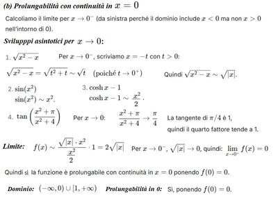 Dominio e prolungabilità funzione 2 