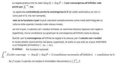 408 d Errore nel calcolo integrale con residui 