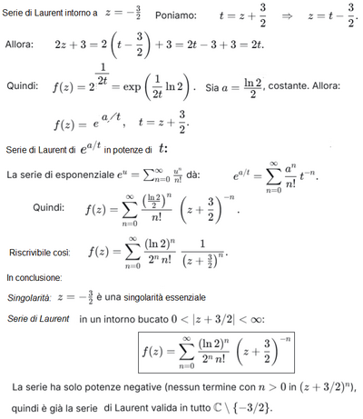 Serie di Laurent per funzione esponenziale 2