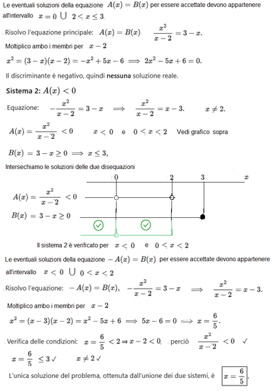 Soluzione con unione soluzioni dei sistemi 2