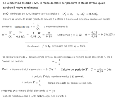 Calcolo cicli e rendimento macchina termica 2 