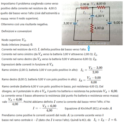 Corrente nel resistore 4Ω 1a 