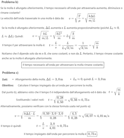 Problema di fisica su molla e onde 2 