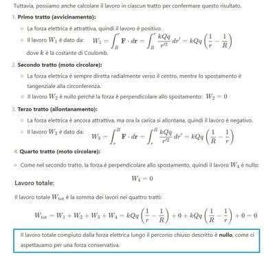 Lavoro forza elettrico su percorso fatto da carica 2
