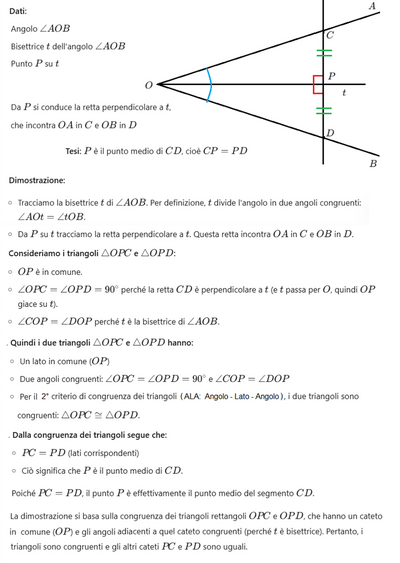Dimostrazione punto medio in geometria 
