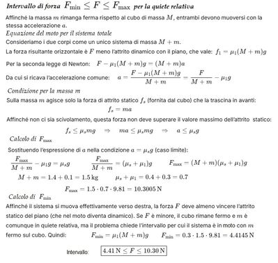 Soluzione problema meccanica punto 2