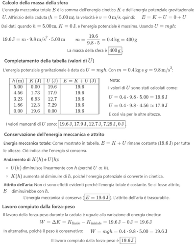Analisi energia sfera caduta libera 2 