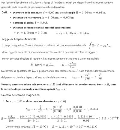 Valore CM interno e esterno condensatore 1
