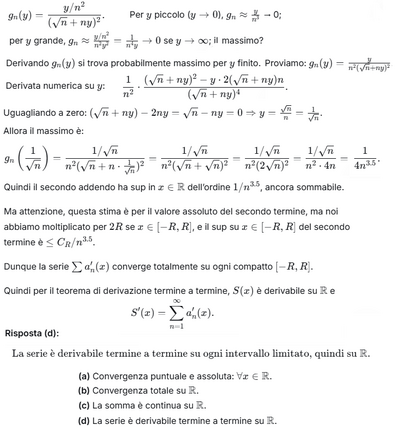 223 a4   Analisi della convergenza di una serie matematica