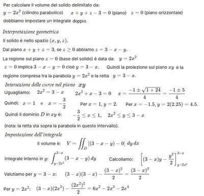 Calcolo volume solido delimitato da superfici 1