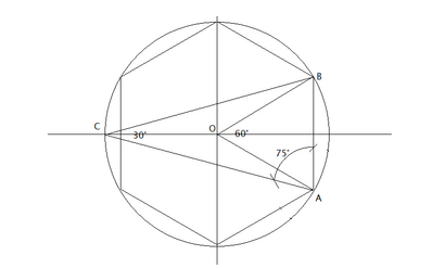 triangolo isoscele e esagono inscritti 06052025