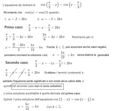 equaz trig coseni