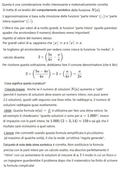 Risposta stima asintotica