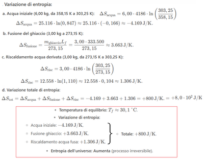 Variazione dell'entropia 2