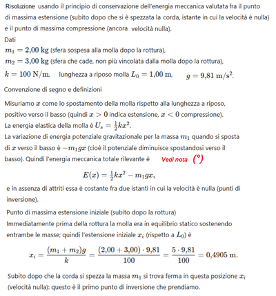 Molla Risoluzione esercizio energia 1a 