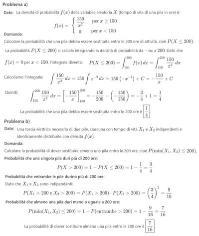 Calcolo probabilità vita pile elettriche 