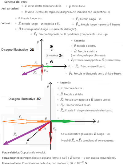 Calcolo forze di Lorentz e risultante 3