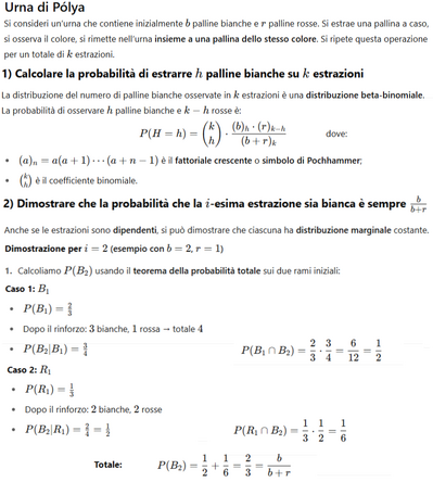 Processo di Polya + esempio numerico 1