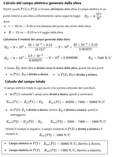 Campo elettrico cariche puntiformi 3 