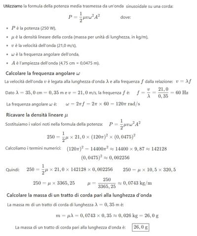 massa tratto di corda