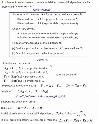 Probabilità con variabili esponenziali 1 