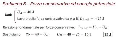 Risoluzione problema forza conservativa 