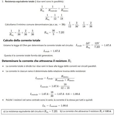 Calcolo resistenza e corrente 2 