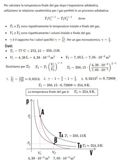 Temperatura finale trasformazione adiabatica