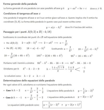 parabole tangenti