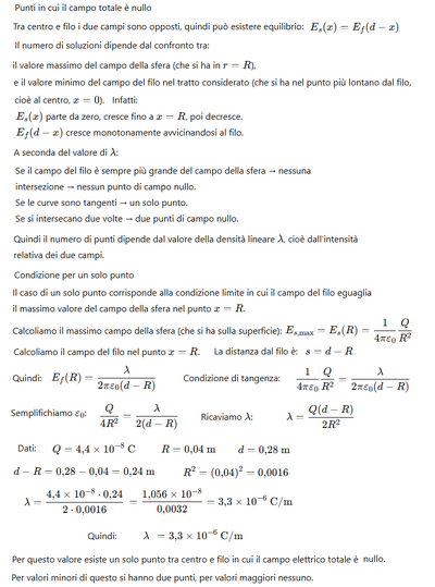 Campi elettrici sfera e filo 2