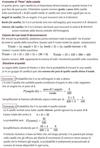 Problema probabilità Re di scacchi 2 