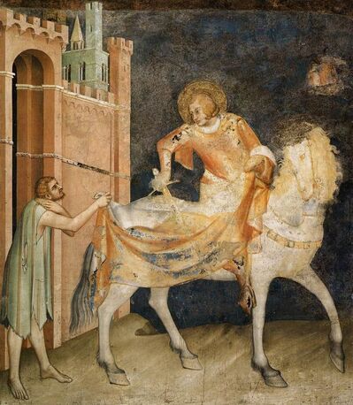 Simone Martini   Division of the Cloak (scene 1)   WGA21367