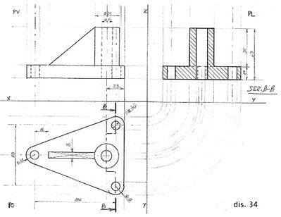 dis.34.2 proiezioni ortogonali con sezione B B 27052026