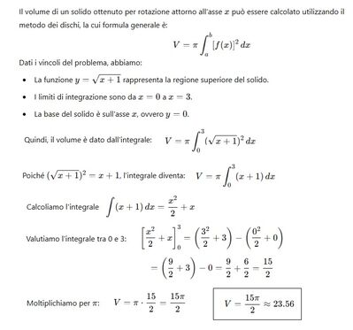 Volume solido rotazione  parabola