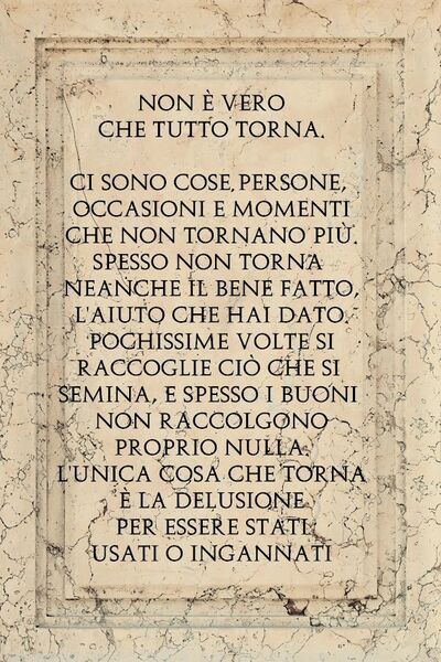 Non è vero che tutto torna