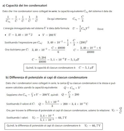 Energia e capacità condensatori