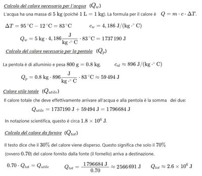 Esercizio calorimetria con soluzione errata 2