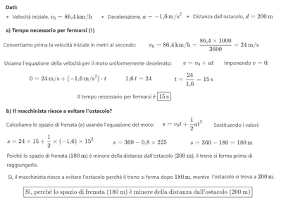 Ostacolo sul binario